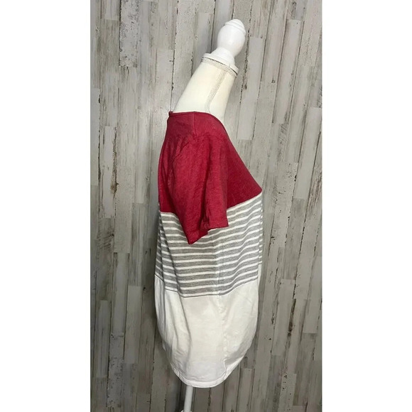 Alabama Crimson Tide Women's Striped Knotted T-Shirt Size Medium Multicolor - Picture 3 of 6